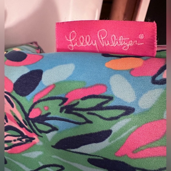 🛍️ Lily Pulitzer XL pink, blue insulated collapsible cooler tote bag - Picture 5 of 14